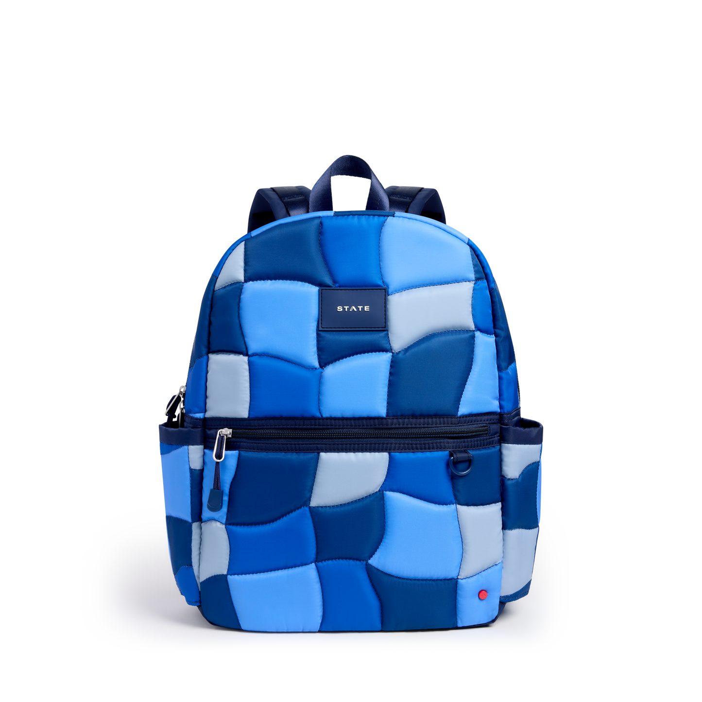 Kane Double Pocket Backpack Blue Puffer Check