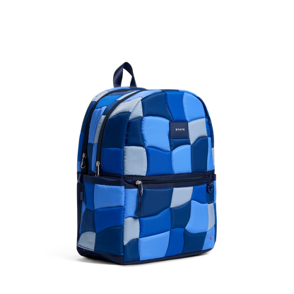 Kane Double Pocket Backpack Blue Puffer Check