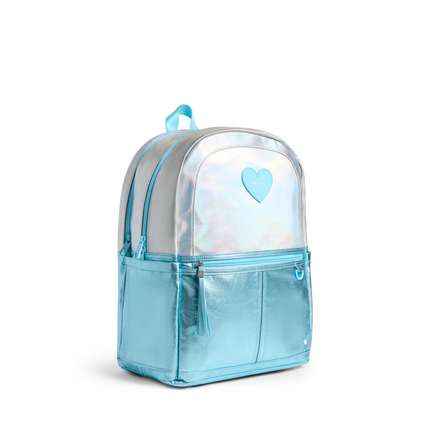 Kane Double Pocket Backpack Blue Iridescent
