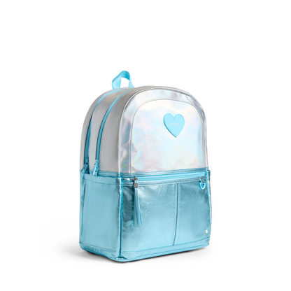 Kane Double Pocket Backpack Blue Iridescent