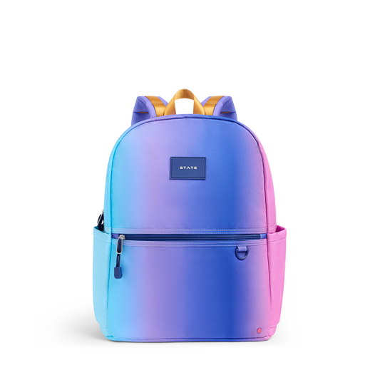 Kane Double Pocket Backpack Blue Pink Gradient