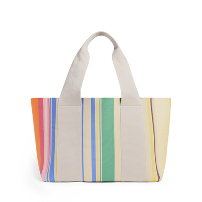Wellington Cabana Tote Rainbow Stripe