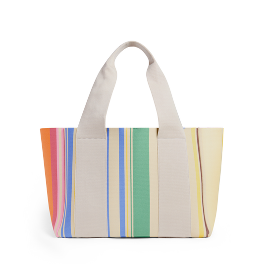 Wellington Cabana Tote Rainbow Stripe