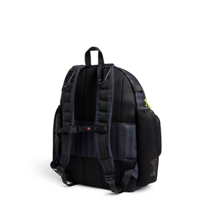 Shea Baseball Backpack Black Grey Striped