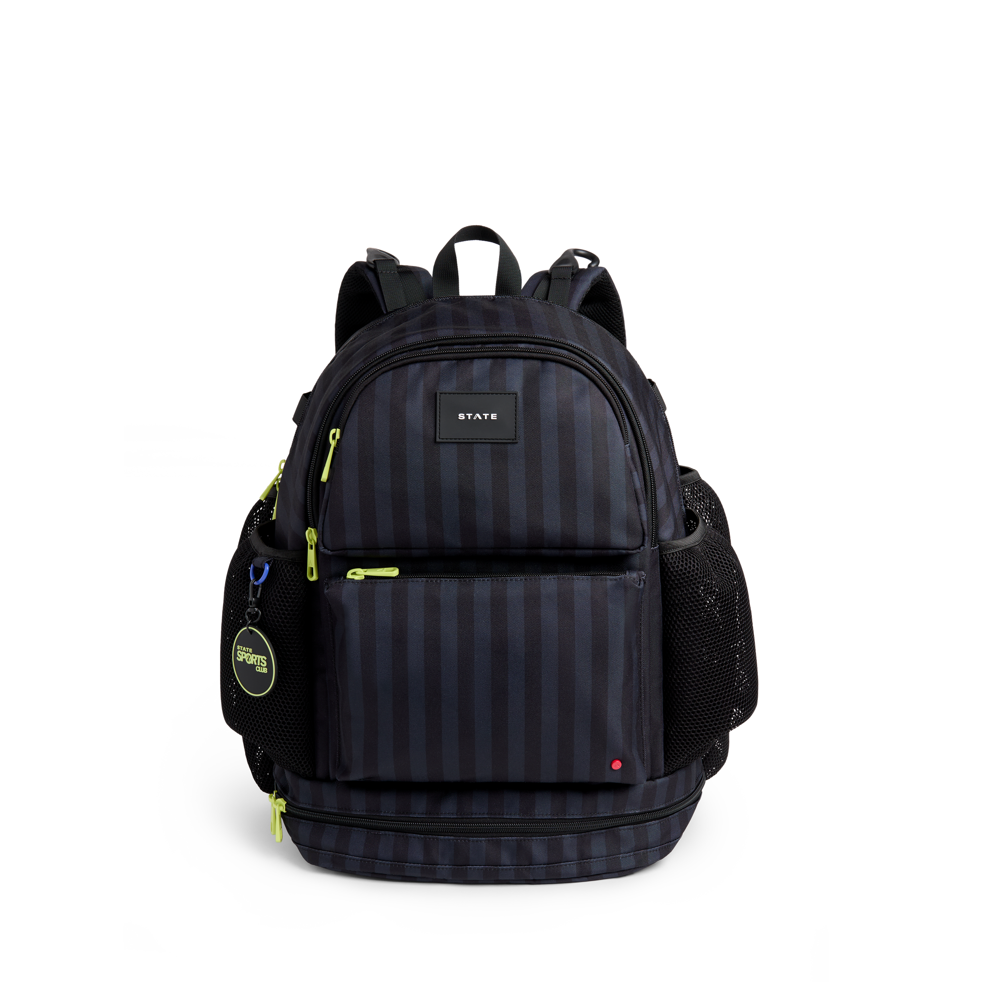 Shea Baseball Backpack Black Grey Striped