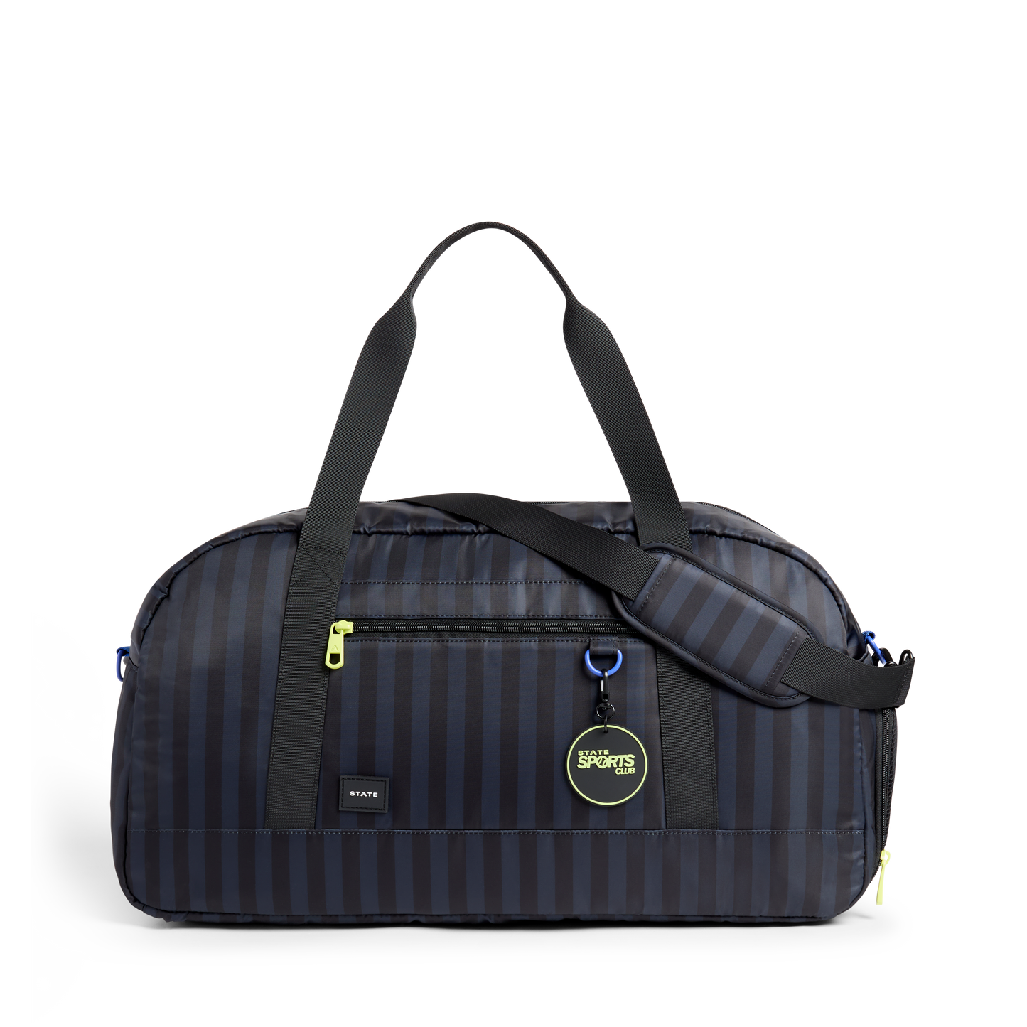 Fenway Sports Duffle Black Grey Striped