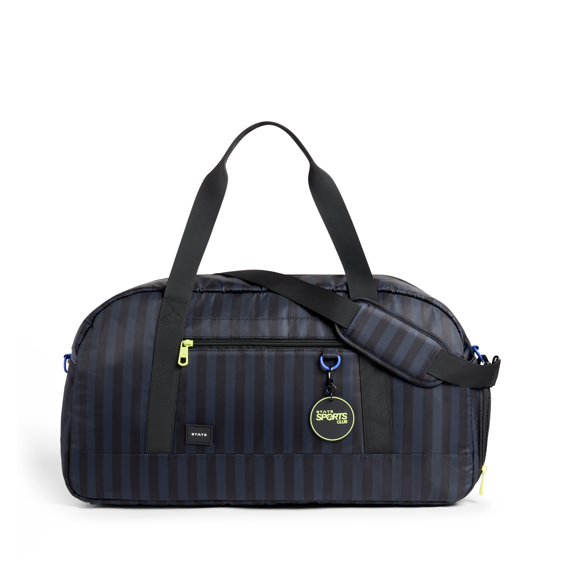 Fenway Sports Duffle Black Grey Striped