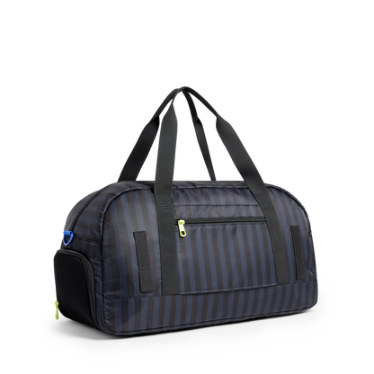 Fenway Sports Duffle Black Grey Striped