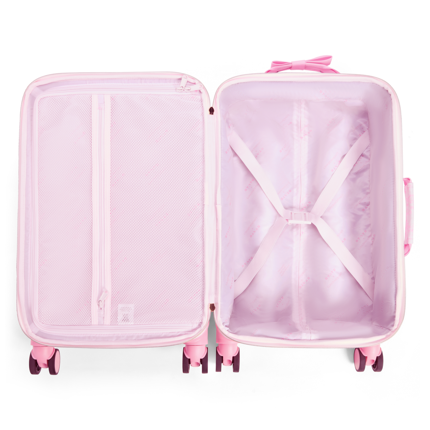 STATE x LoveShackFancy Logan Carry-On Suitcase Pink Vanilla