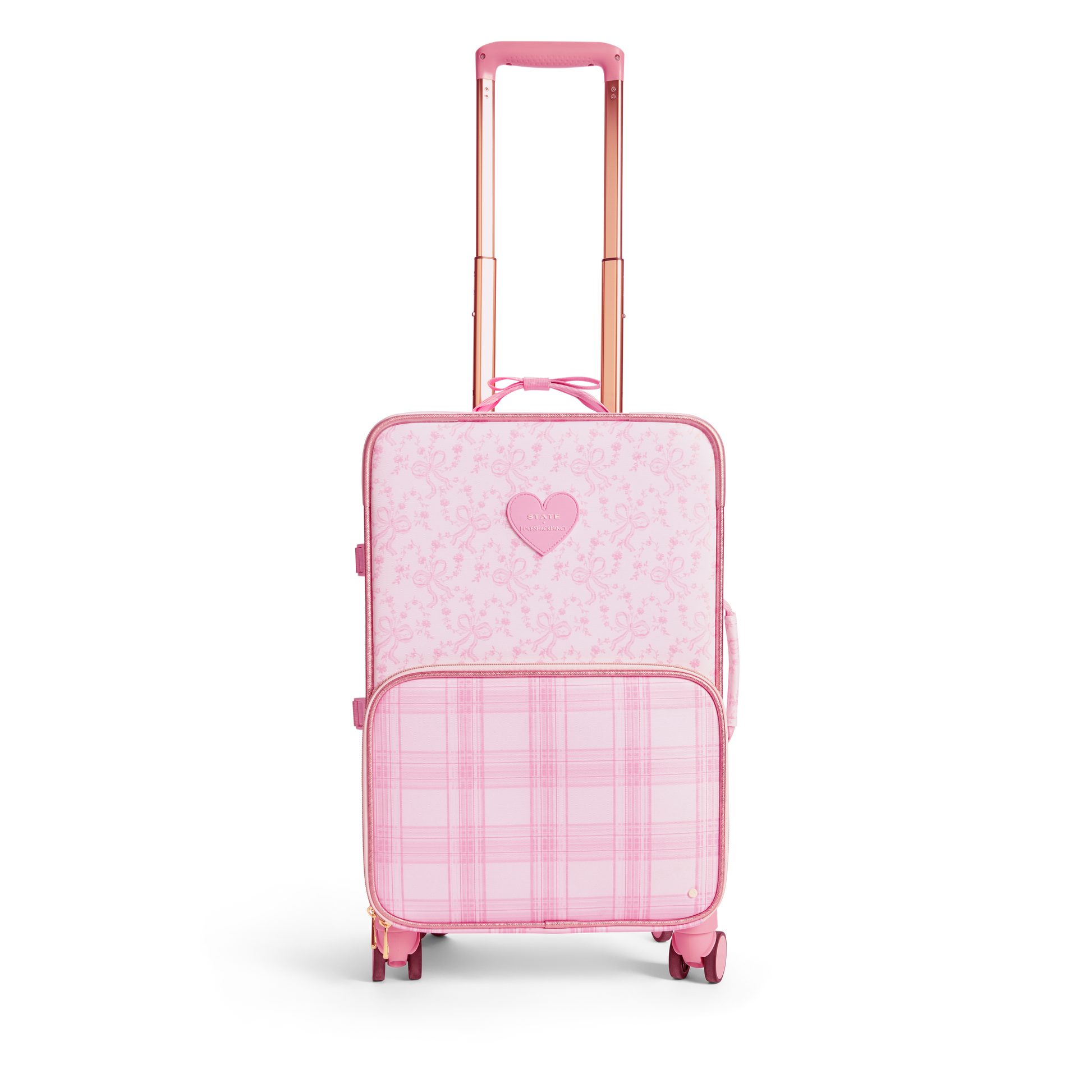 STATE x LoveShackFancy Logan Carry-On Suitcase Pink Vanilla