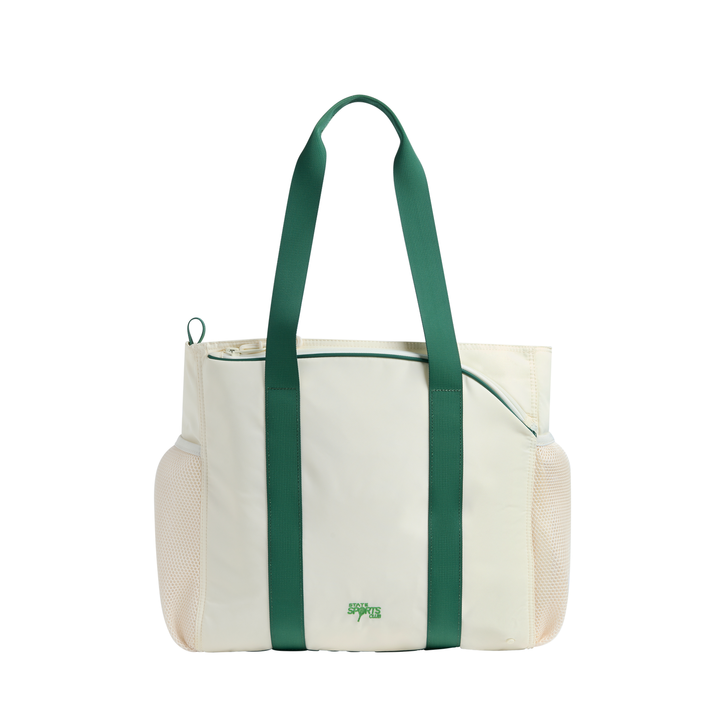 Riley Tennis Tote Ivory/Green