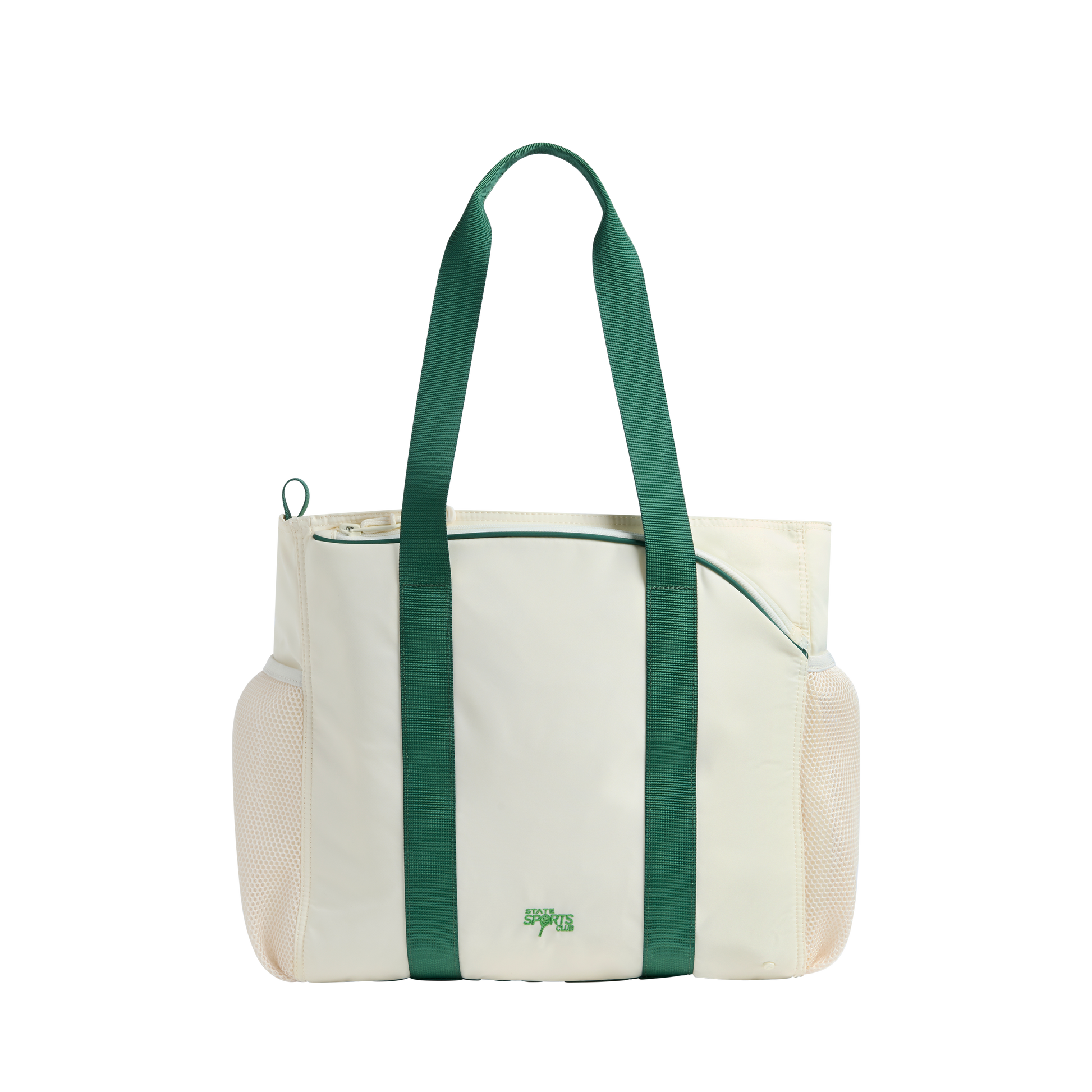 Riley Tennis Tote Ivory/Green