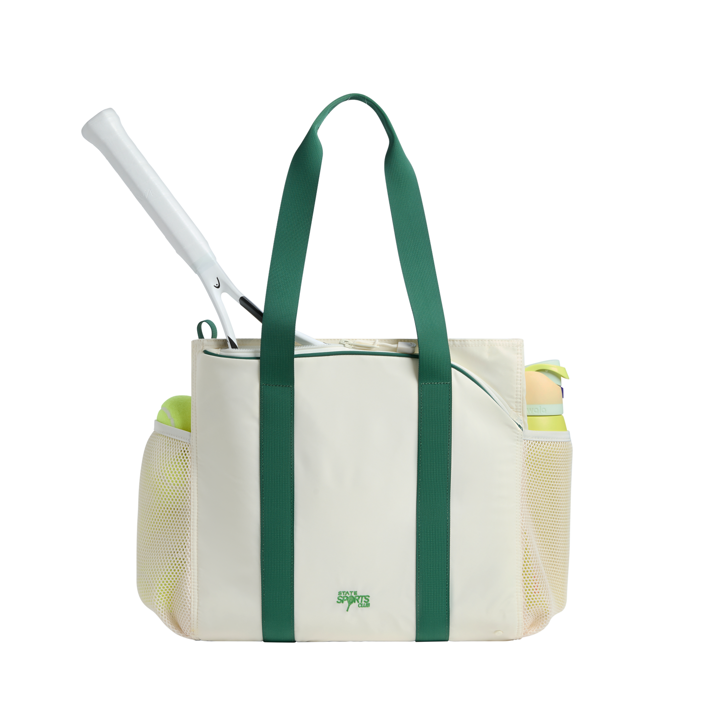 Riley Tennis Tote Ivory/Green