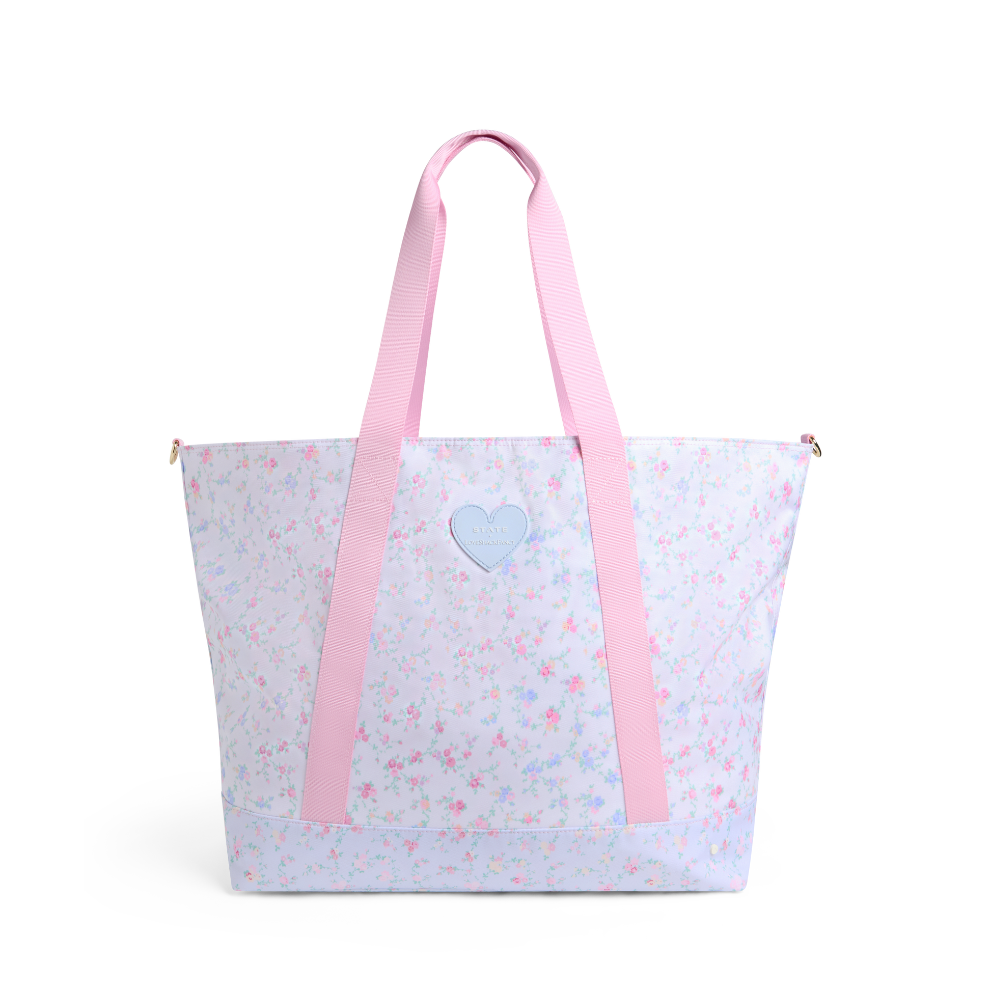 STATE x LoveShackFancy Graham XL Tote Confetti Bloom / Wildflower Blue