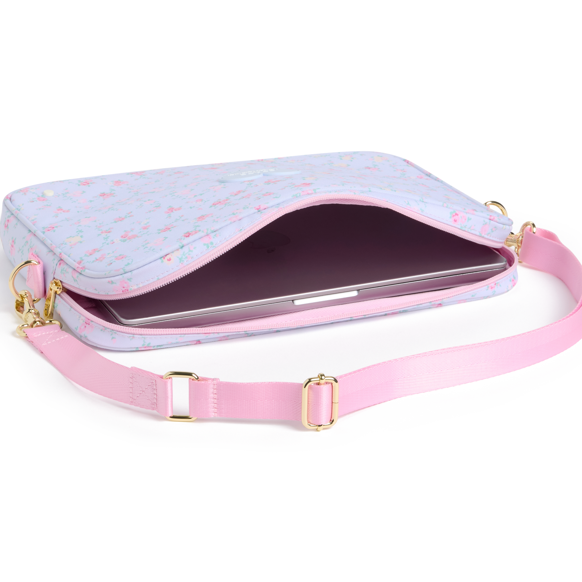 STATE x LoveShackFancy Allen Laptop Case Wildflower Blue