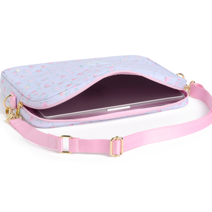 STATE x LoveShackFancy Allen Laptop Case Wildflower Blue