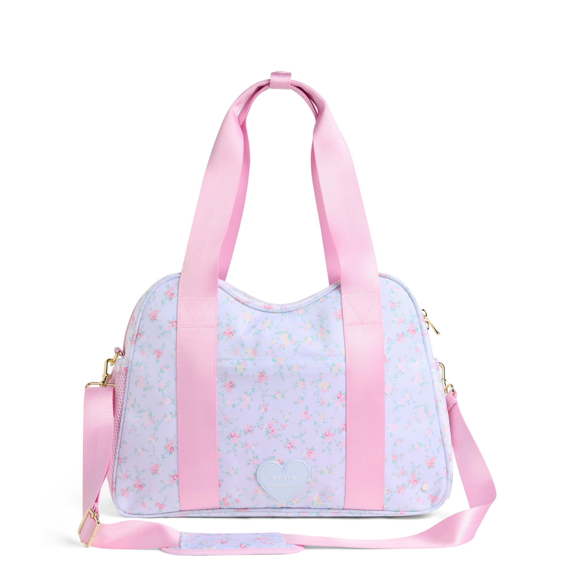 STATE x LoveShackFancy Bella Diaper Tote Confetti Bloom / Wildflower Blue