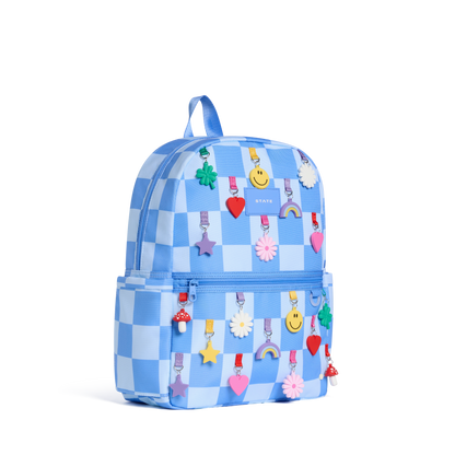 Kane Backpack Charms Blue Checkerboard