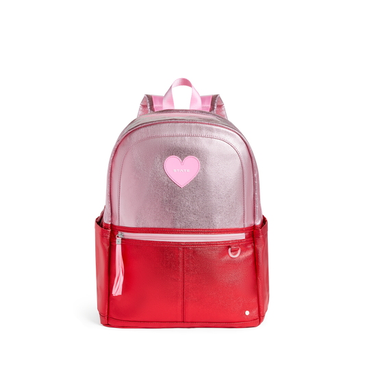 Kane Double Pocket Backpack Pink/Red Colorblock