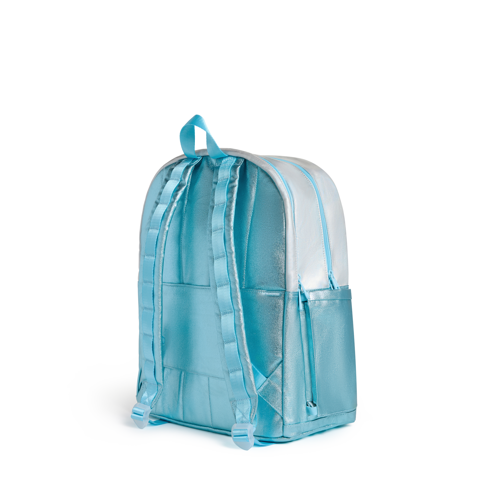 Kane Double Pocket Large Backpack Blue Iridescent