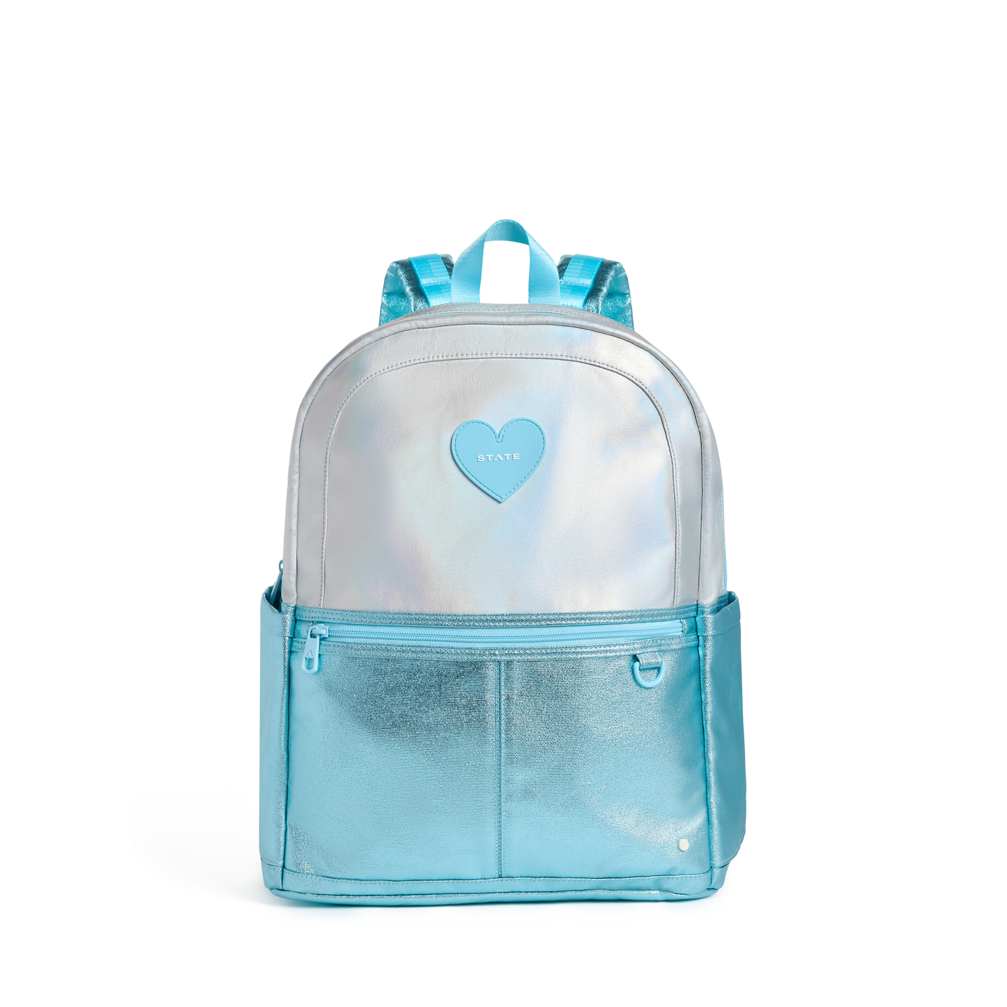 Kane Double Pocket Large Backpack Blue Iridescent