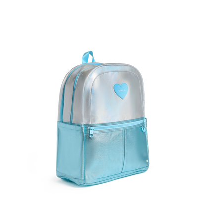 Kane Double Pocket Large Backpack Blue Iridescent