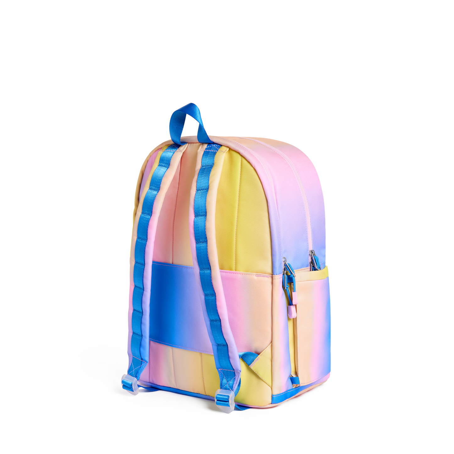 Kane Double Pocket Large Backpack Blue/Pink/Yellow Gradient