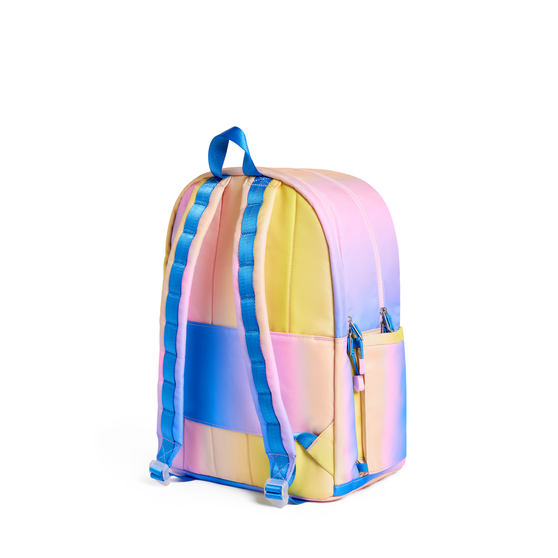 Kane Double Pocket Large Backpack Blue/Pink/Yellow Gradient
