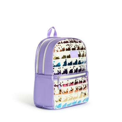 Kane Double Pocket Backpack Lilac Quilted Sequins