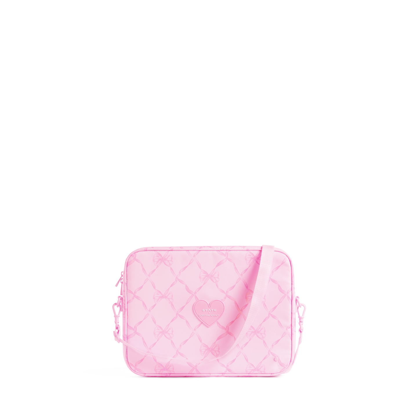 STATE x LoveShackFancy Allen Laptop Case Pink Peppermint