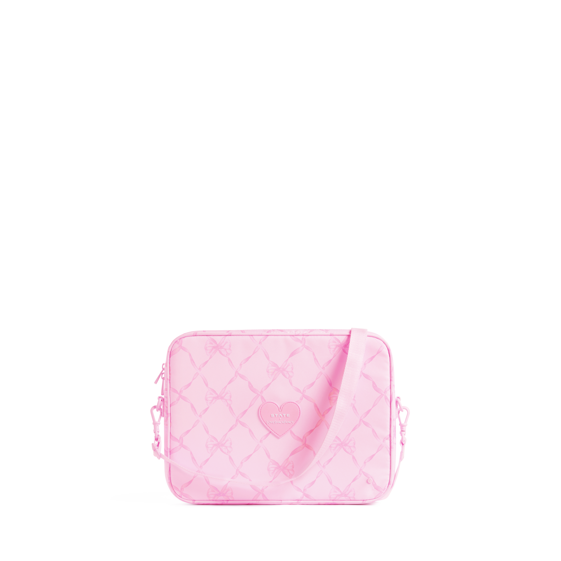 STATE x LoveShackFancy Allen Laptop Case Pink Peppermint
