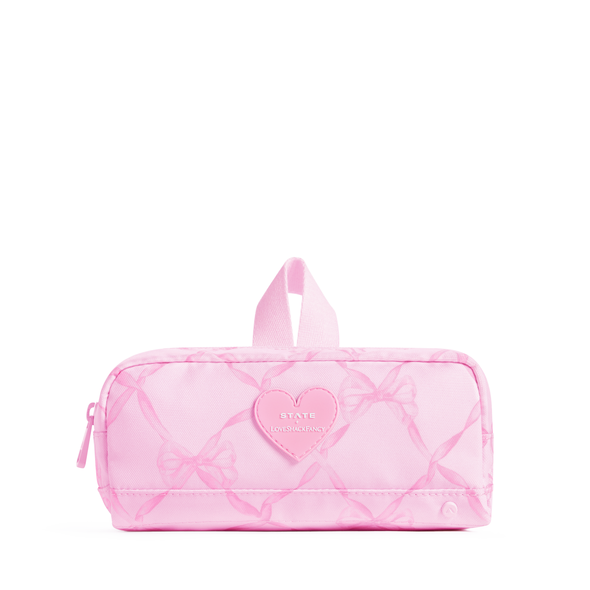 STATE x LoveShackFancy Clinton Pencil Case Pink Peppermint