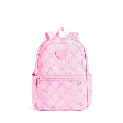 STATE x LoveShackFancy Kane Double Pocket Backpack Pink Peppermint