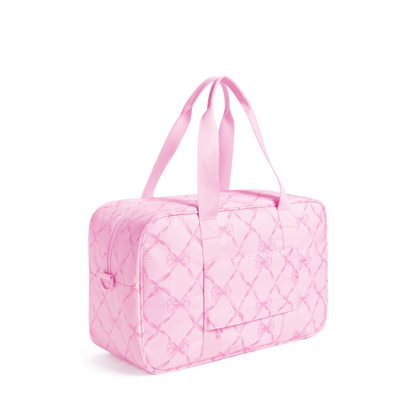 STATE x LoveShackFancy Rockaway Duffle Pink Peppermint