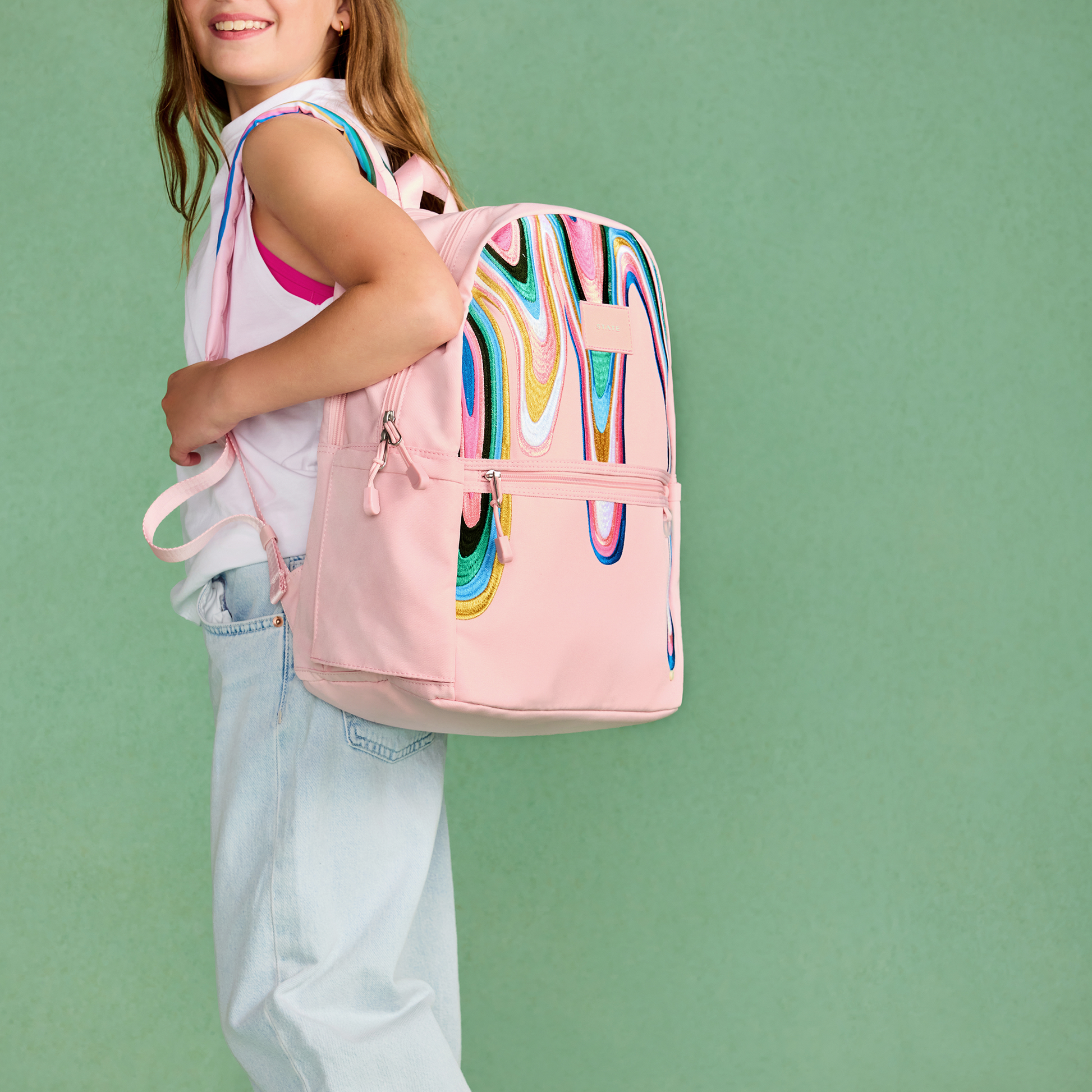 Kane Double Pocket Backpack Paint Wave