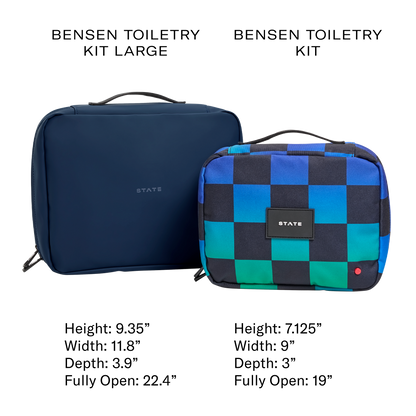 Bensen Toiletry Kit Blue Checkerboard