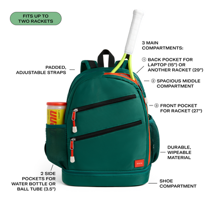 Lenox Tennis Backpack Evergreen