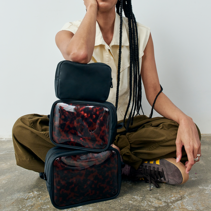 Travel Pouch Set of Three Tortoise