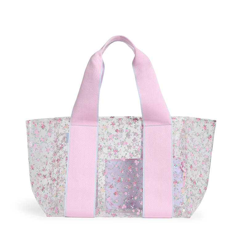 STATE x LoveShackFancy Wellington Cabana Tote Wildflower Blue