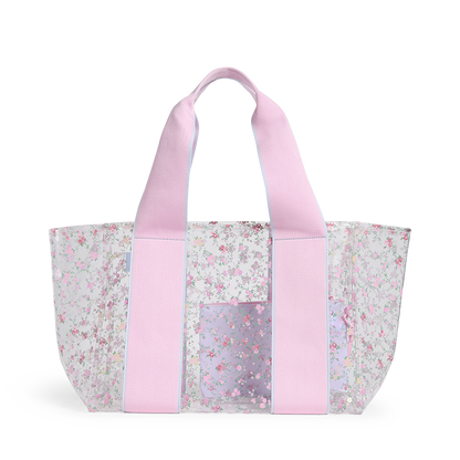STATE x LoveShackFancy Wellington Cabana Tote Wildflower Blue