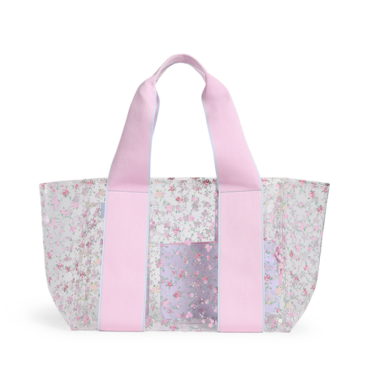 STATE x LoveShackFancy Wellington Cabana Tote Wildflower Blue