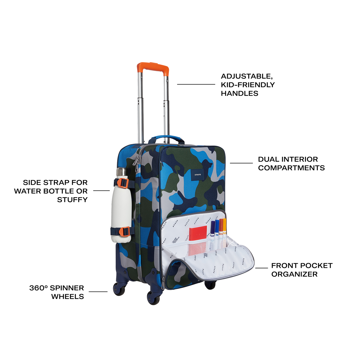 Logan Carry-On Suitcase Camo